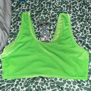 Boohoo velour bathing suit top
